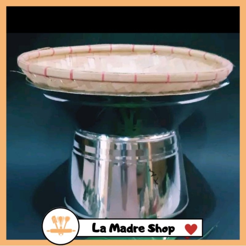 DANDANG Seeng Stainless + Kukusan Bambu Uk. 2,5 Ltr