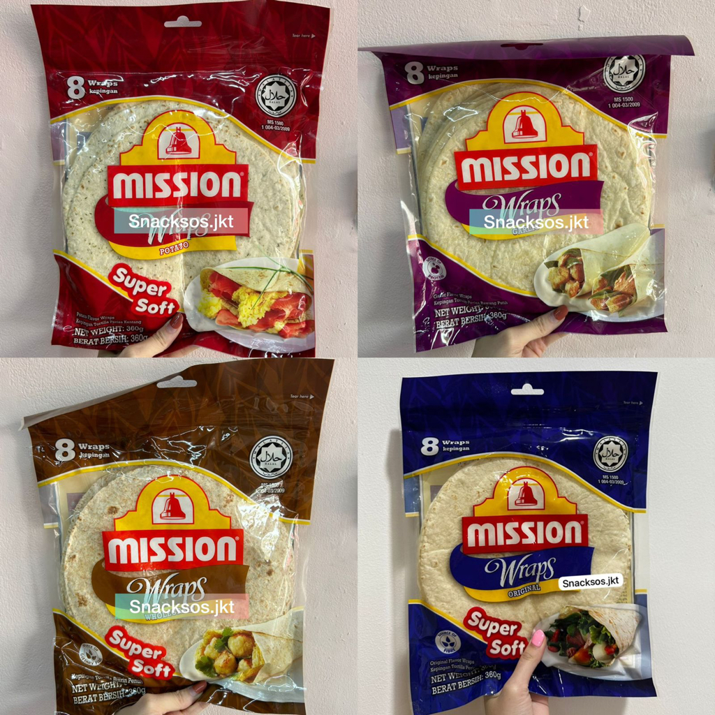 

MISSION WRAPS ORIGINAL SUPER SOFT / GARLIC / POTATO / WHOLEMEAL 360GR