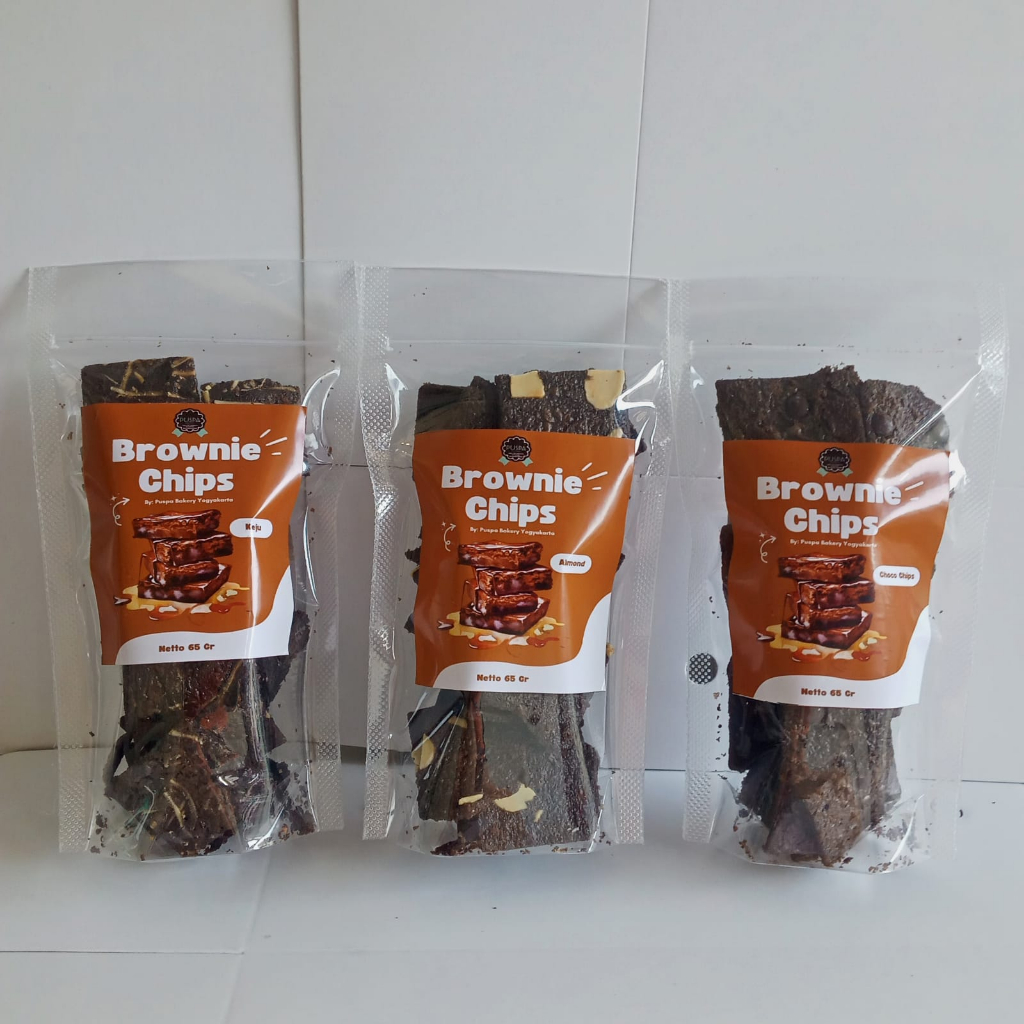 

Brownies Chips - Brownies Crispy - Keripik Brownies - Camilan Brownies Coklat 60 Gram (Puspa Bakery)