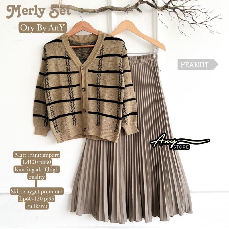 MERLY SET / SETELAN JUMBO LD 120 setelan rajut premium