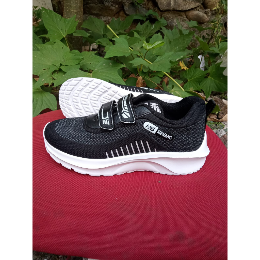 sepatu anak sekolah sepatu sport anak sepatu sekolah paud TK SD sepatu hitam tanpa tali