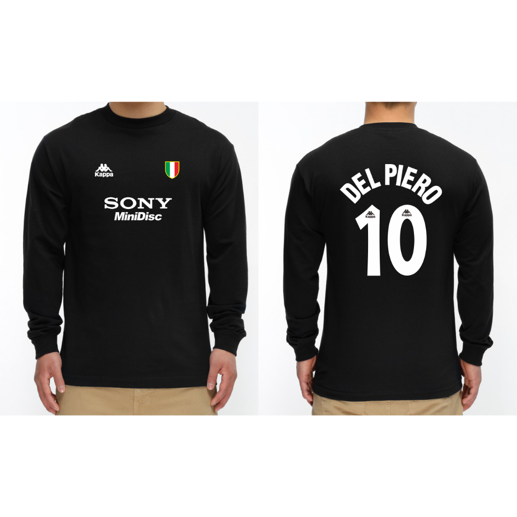 T-SHIRT KAOS JUVENTUS DEL PIERO LENGAN PANJANG
