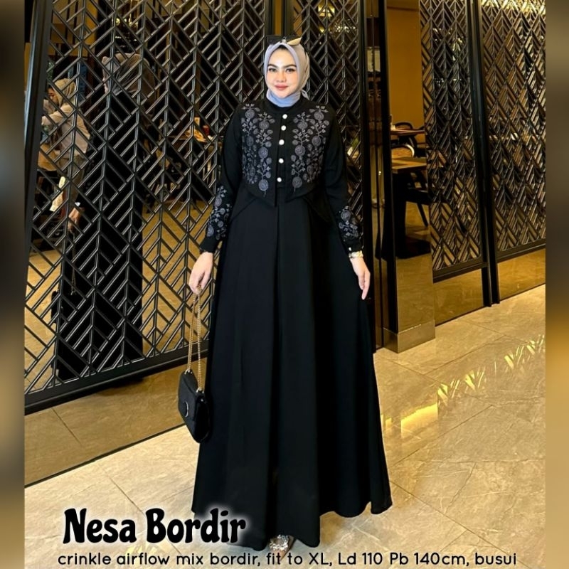READY NESA BORDIR DRESS LABEL JASMINE JUMBO
