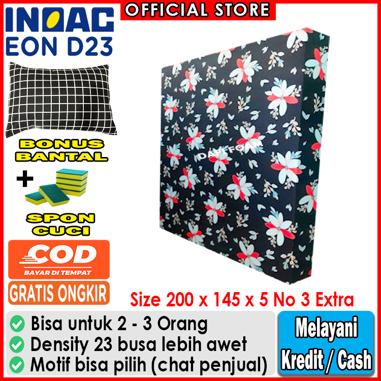 Kasur busa Inoac 200x145x5 nomor 3 Extra busa Inoac EON D23 original gratis bantal Inoac / kasur lan