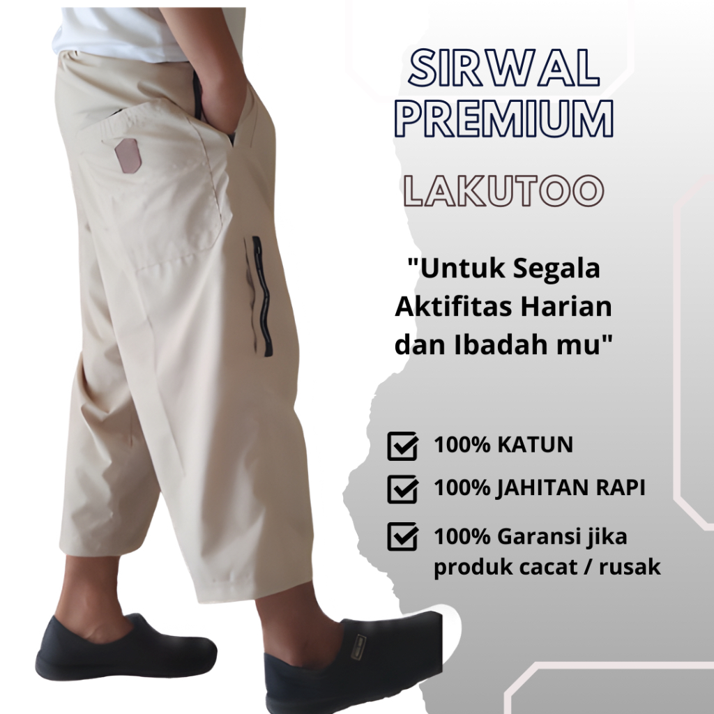 Celana Sirwal Pria Dewasa Premium Tebal Katun Original