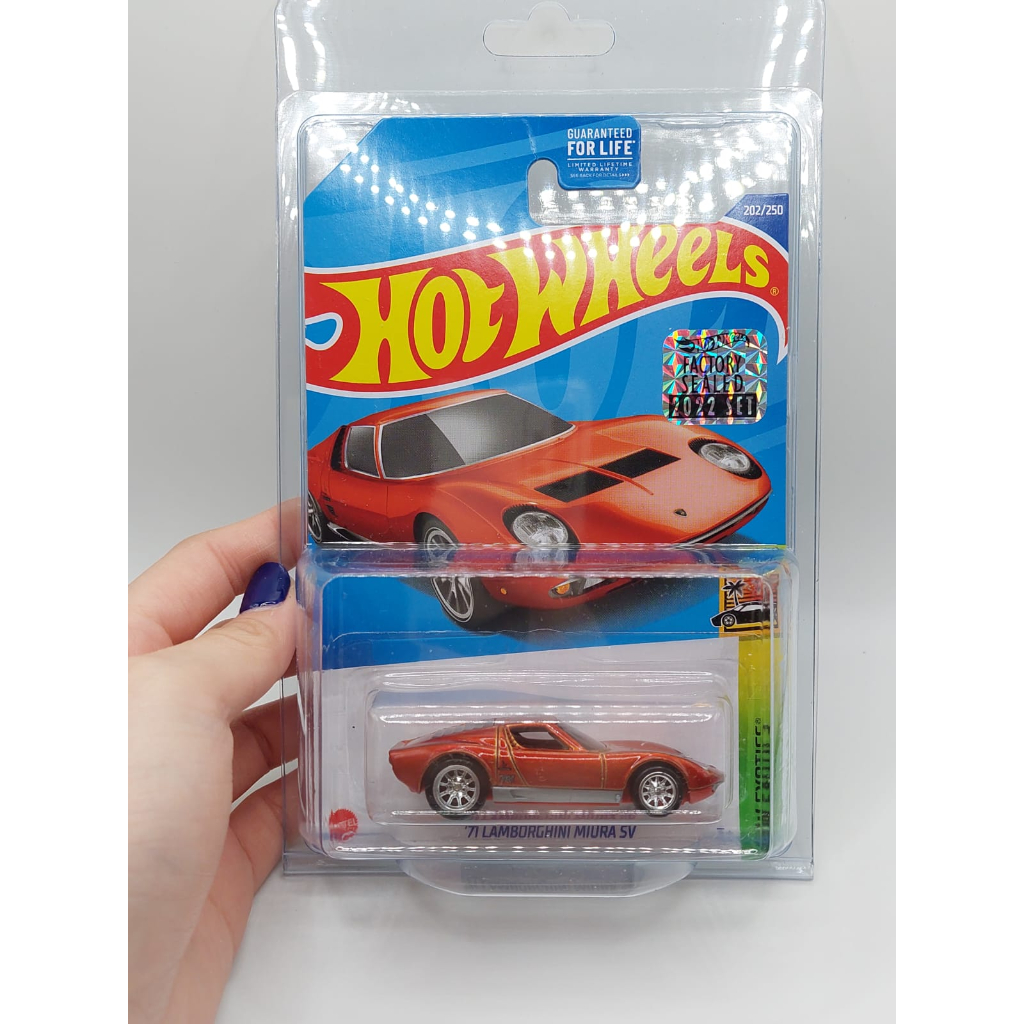 HOTWHEELS SUPER TREASURE HUNT 71 LAMBORGHINI MIURA SV FACTORY SEALED 2022