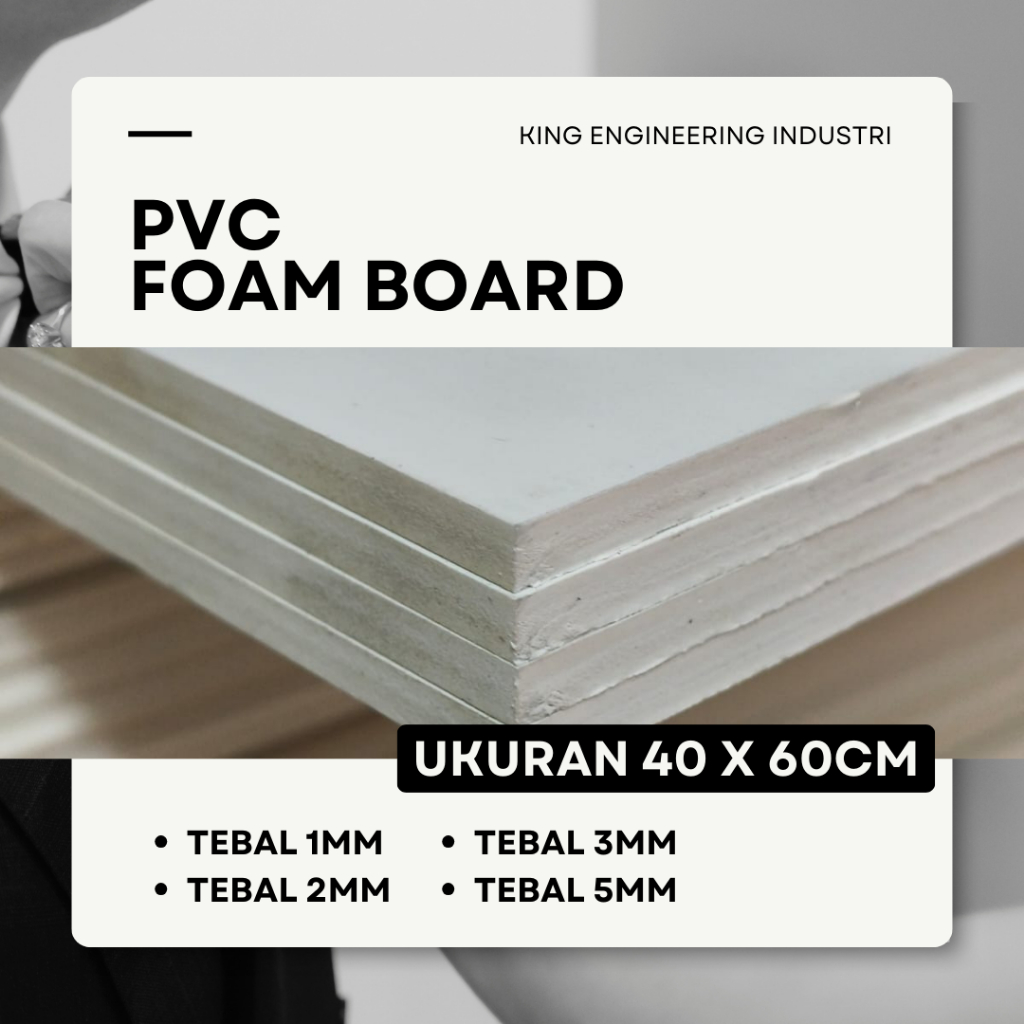 Pvc foam board ukuran 40x60cm PVC board tebal 1mm - 5mm PVC sheet lembaran 40x60cm
