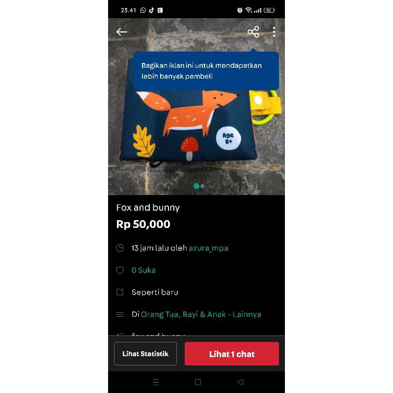 preloved fox and bunny