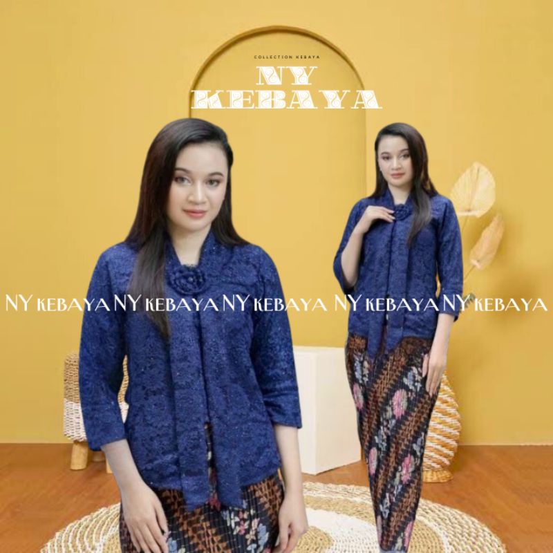 NY KEBAYA - SETELAN KEBAYA FLOY JUMBO LD 125 / Set kebaya big size / untuk acara / pesta pernikahan 