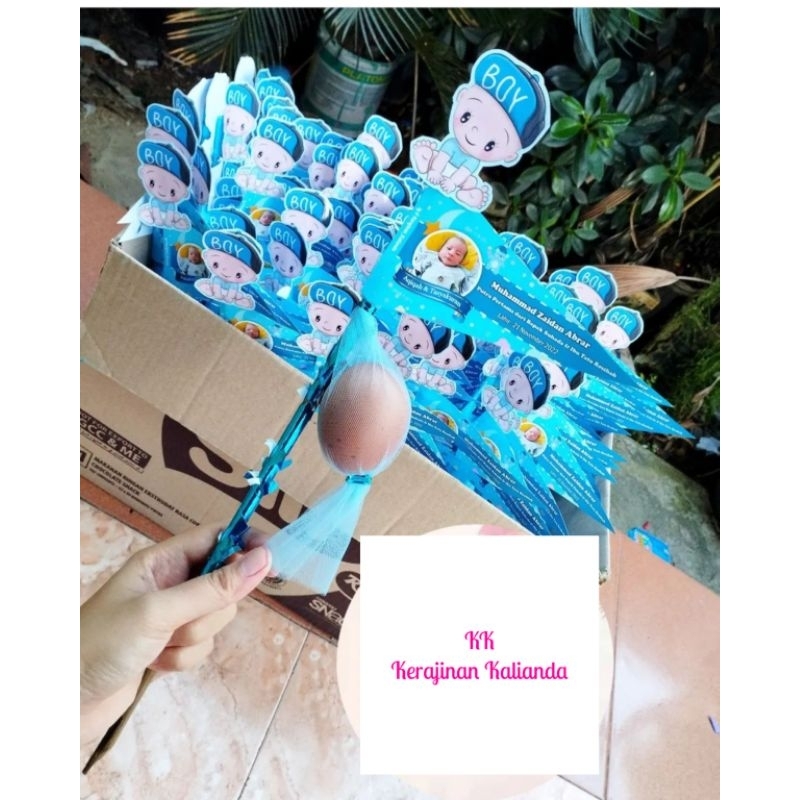 kartu nama aqiqah minimal order 500 pcs bambu aqiqah paket lengkap