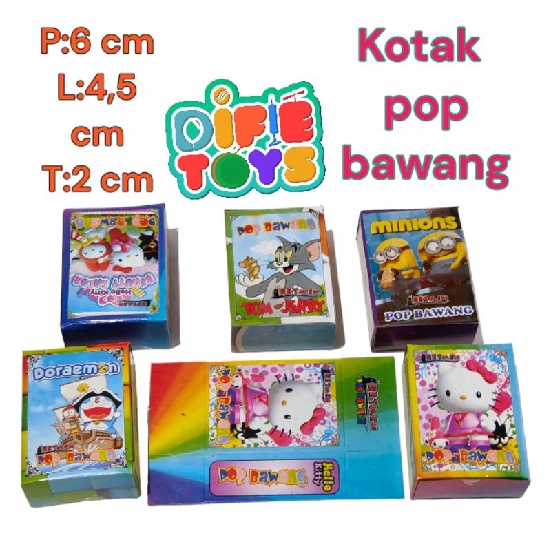 

100 pcs kotak kosong pop bawang 4,5 x 6 x 2 kotak kado mini