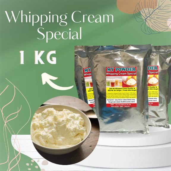

Bubuk whipping cream special/BUBUK WIPPING KEKIIAN/topping minuman dan kue.