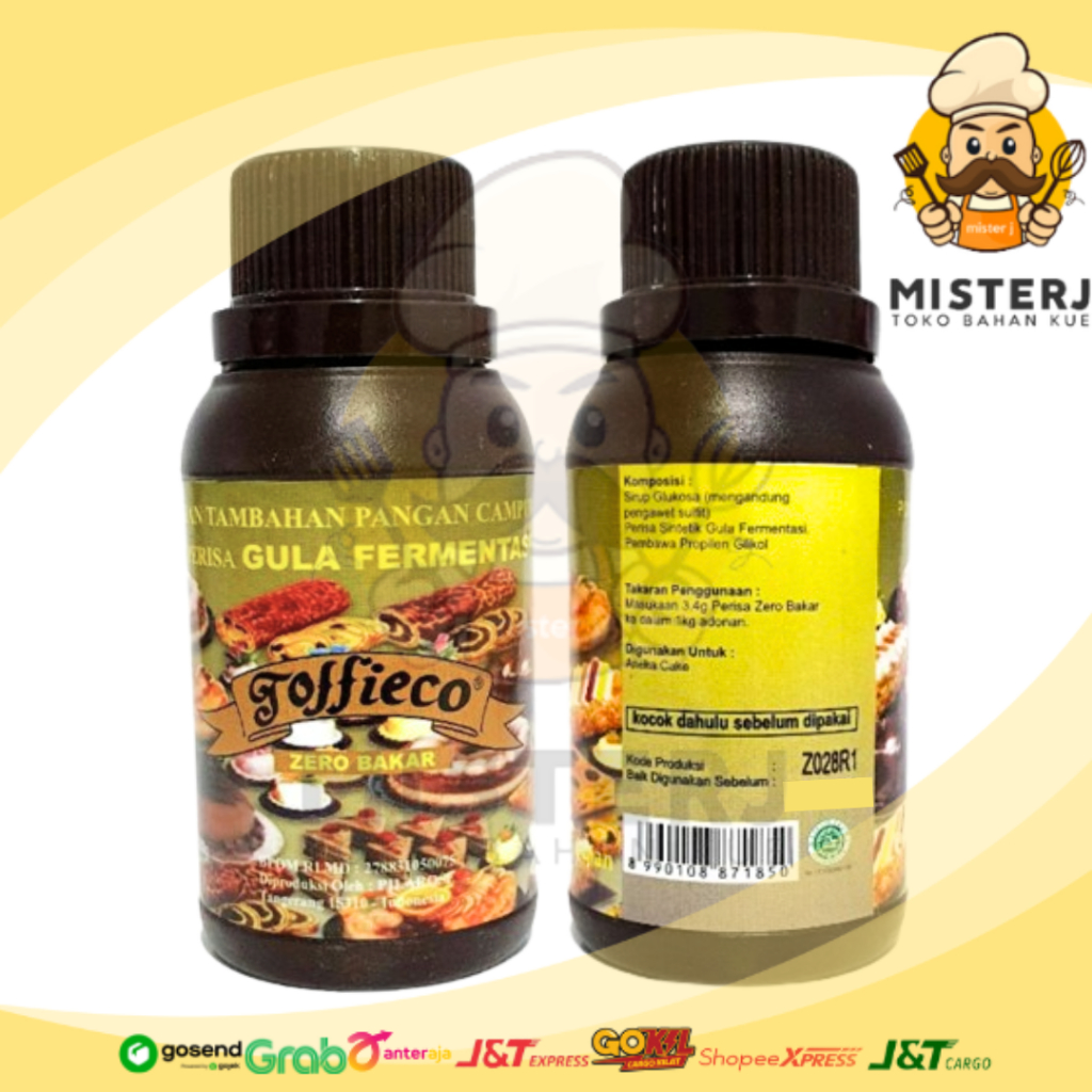 

Toffieco Zero Bakar Non Alkohol | 500 Gram | 100 Gram | Perisa Gula Fermentasi | Pemanis Buatan | Perisa Cake