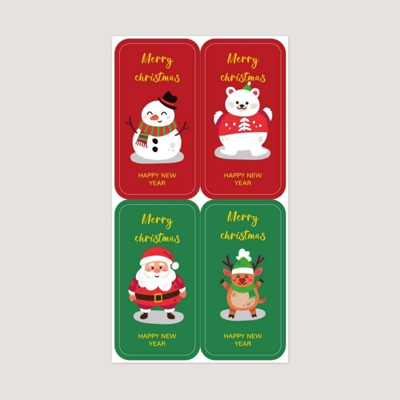 

STICKER KOTAK NATAL CHRISTMAS ISI 100 PCS
