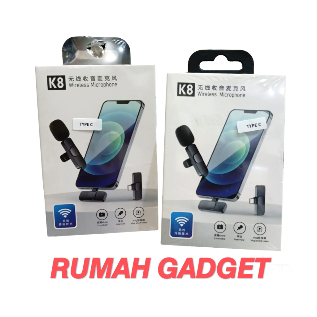 CLIP ON K8 WIRELESS MICROPHONE BLUETOOTH TYPE C
