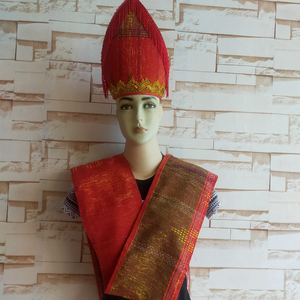 Paket Topi dan Selendang ulos anak - ulos batak