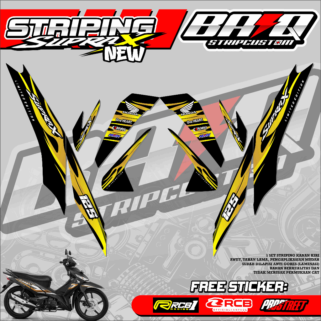 STICKER STRIPING SUPRA X 2010 - STRIPING SUPRA X 2010 PREMIUM GRAFIK 02
