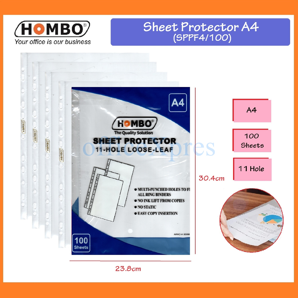

Sheet Protector A4 / Document Protector / Plastik Sleeves 100 Lembar / PP Pocket