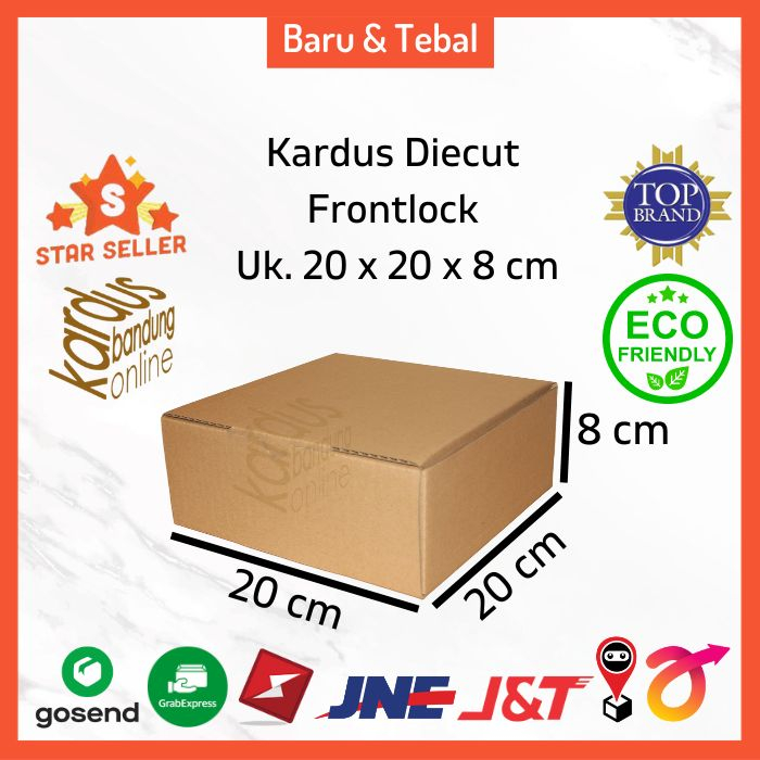 

Kardus Box Karton Kotak Dus Packing Pudding Hampers Polos Uk. 20x20x8 cm BFlute Tebal 3 mm