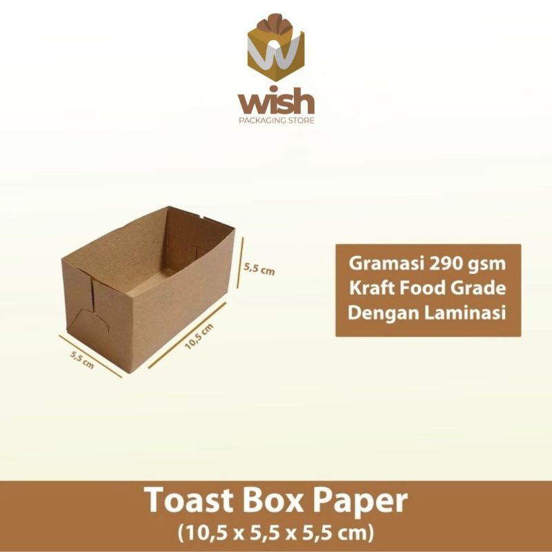 Box Kotak Roti Bread Toast Paper / box roti bakar panggang toast box