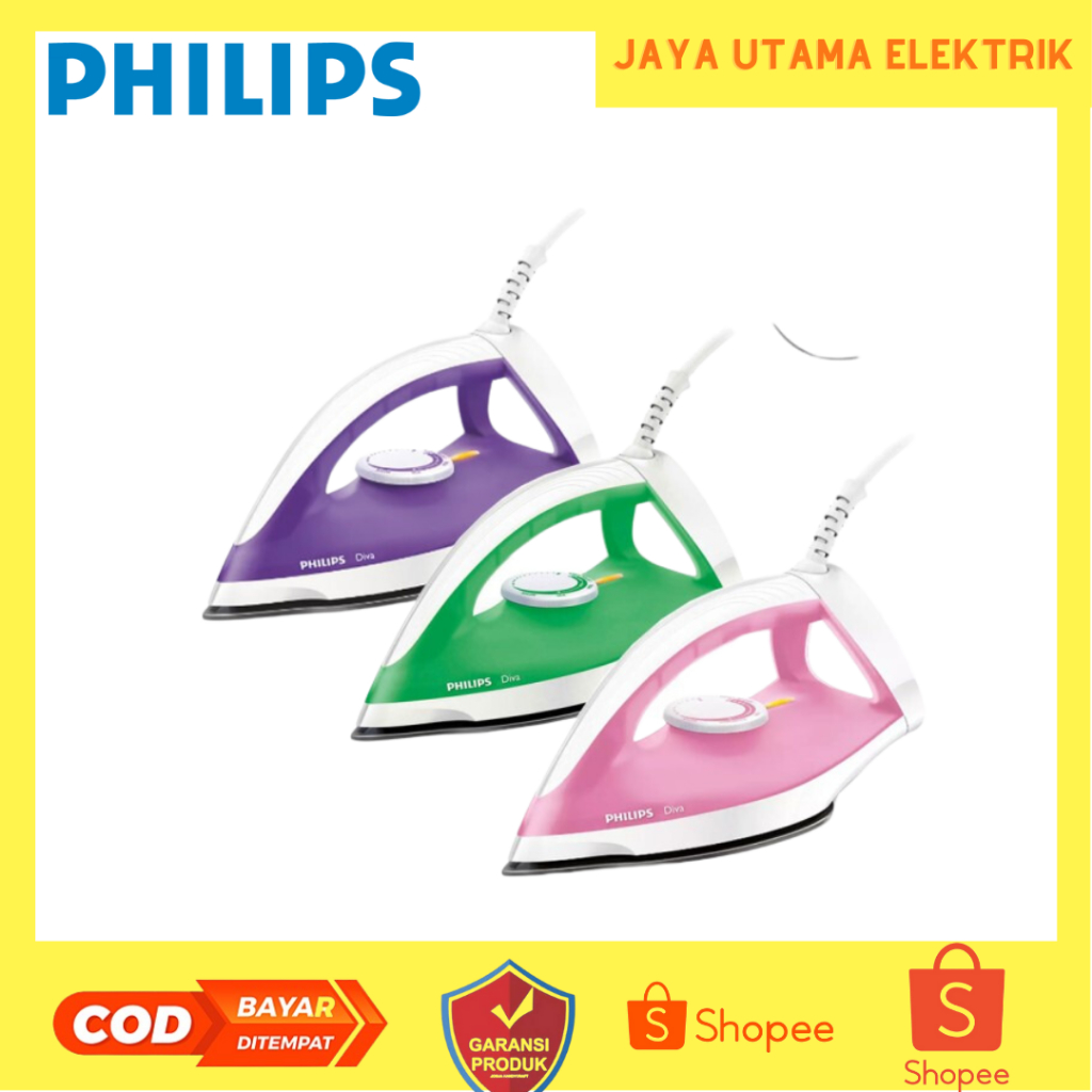 Setrika Philips GC 122/setrika/ PHILIPS Dry Iron GC122 Setrika - GC-122 Garansi resmi