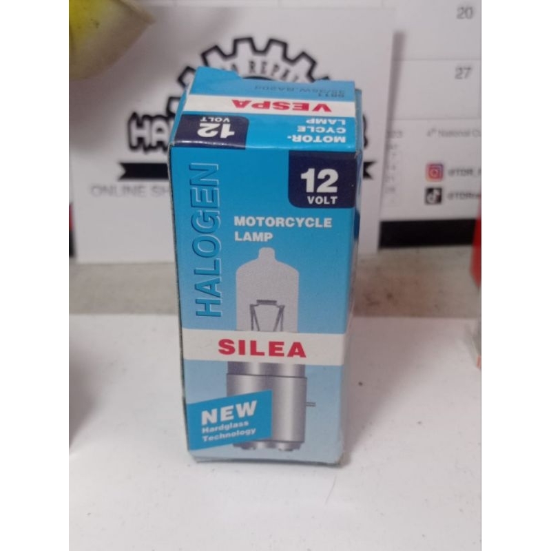 Bohlam Depan Halogen Vespa 12V 21/5W Original Bulp Silea Dop Lampu Motor