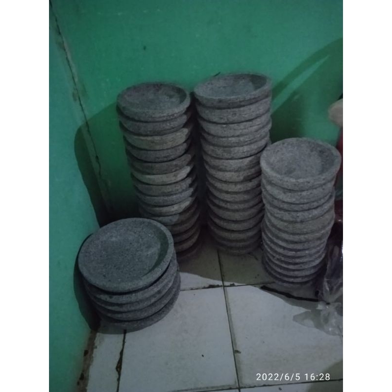 Cobek Batu ,bubutan 18cm