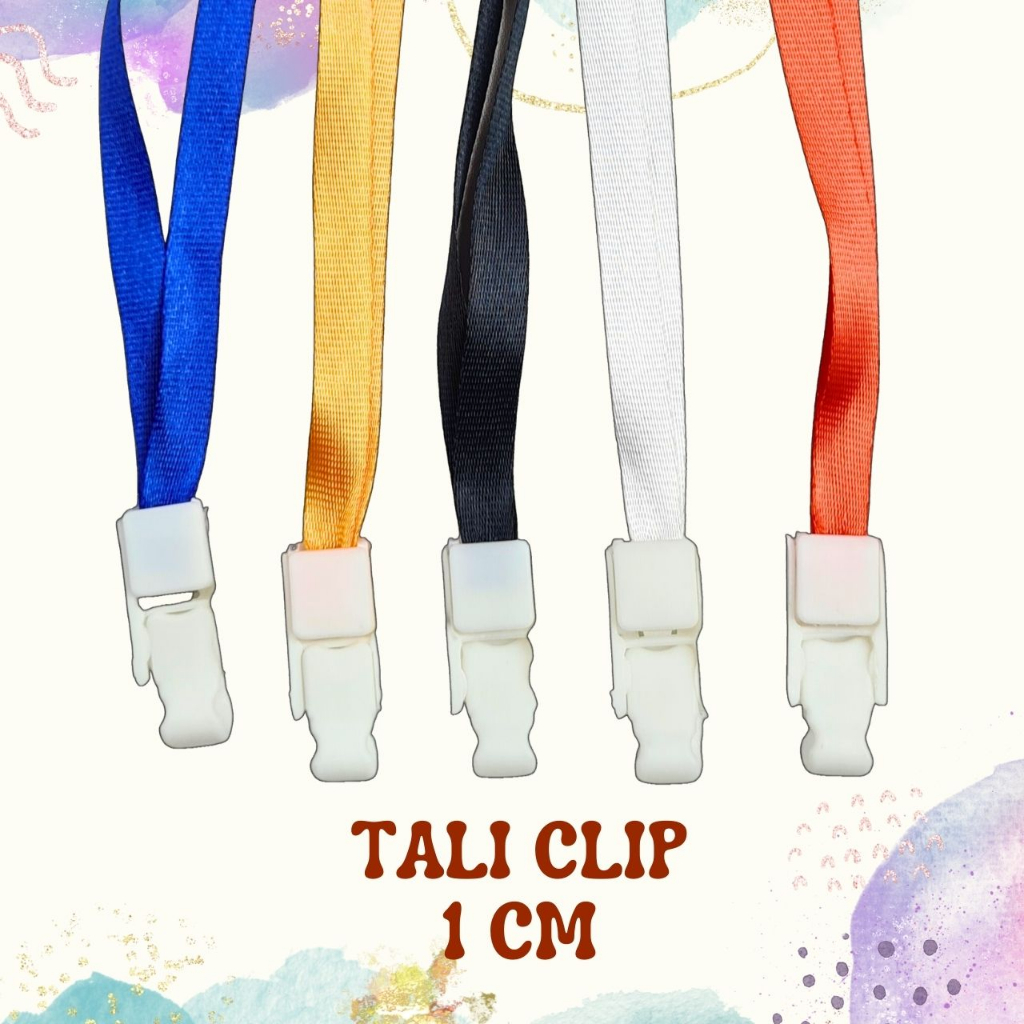 

Tali Lanyard Plastik Tali id card Model Clip tali nametag panitia 1 Cm tali id card murah
