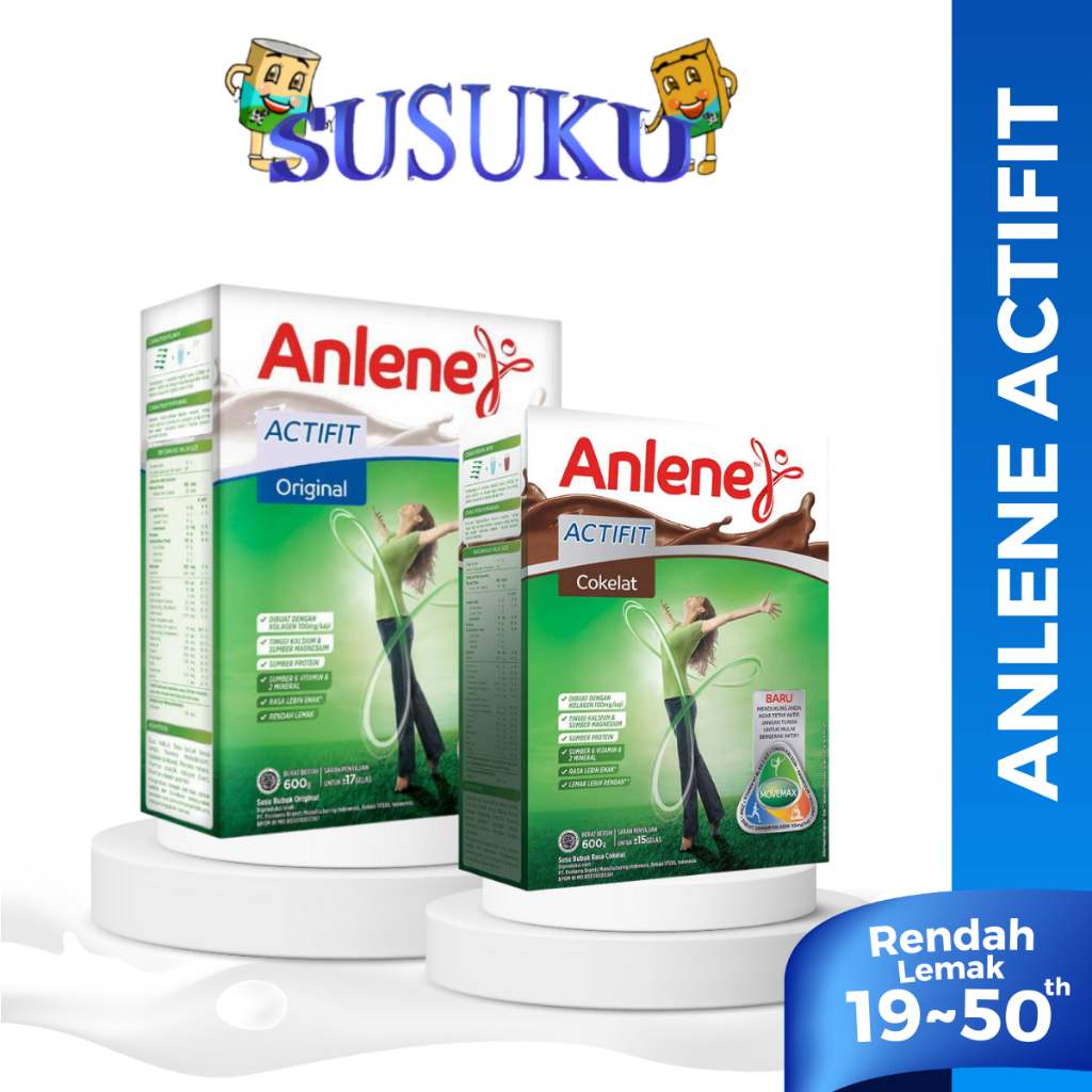 

Anlene Actifit 3X HI-ZEnC Susu Dewasa Rasa Vanila/Cokelat 590gr