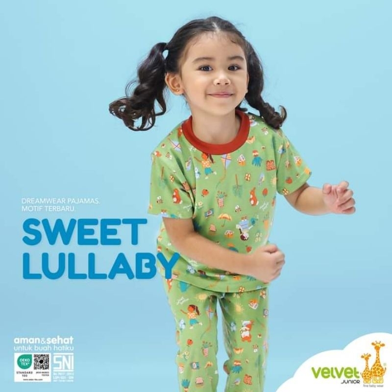 VELVET JUNIOR PAJAMAS PIYAMA PENDEK PANJANG  ANAK PEREMPUAN BAJU TIDUR ANAK DREAMWEAR