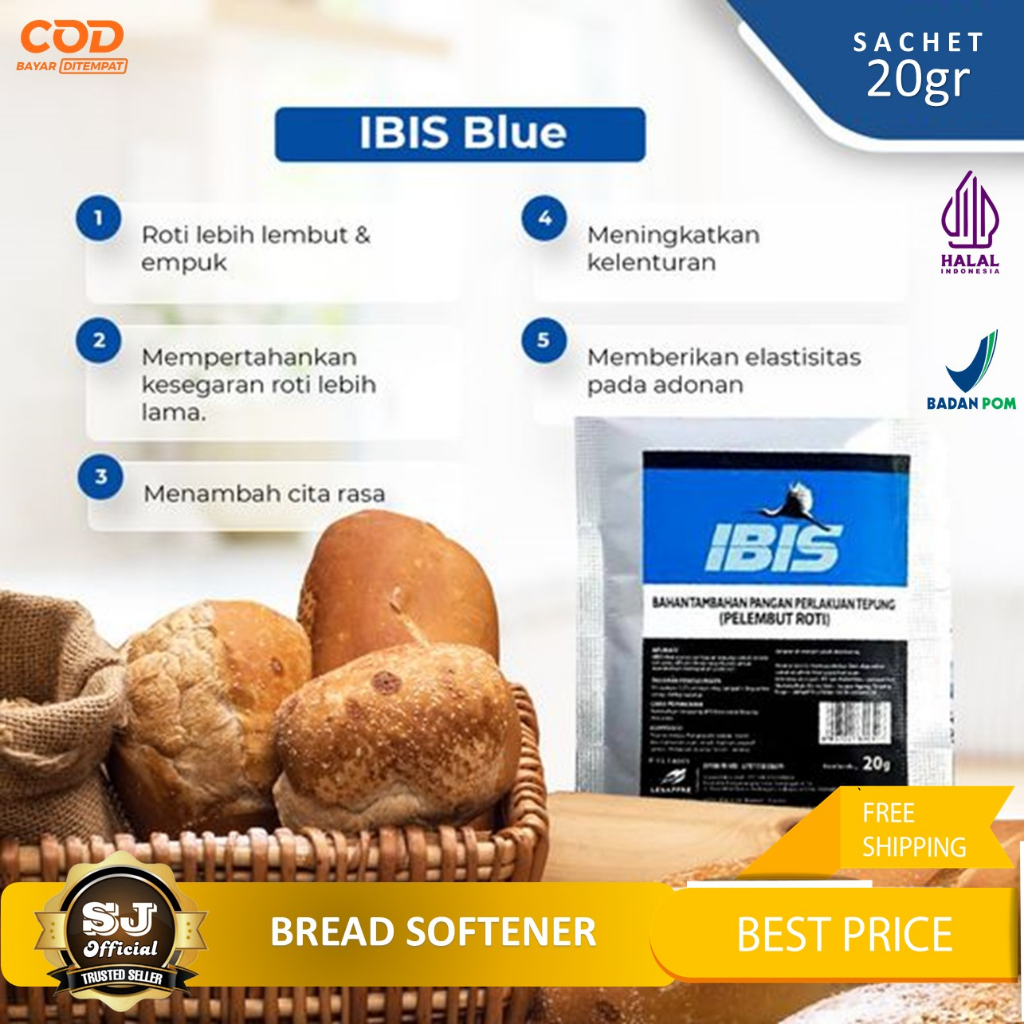 

Pelembut Roti IBIS Blue 20gr (Bread Softener) Best Seller