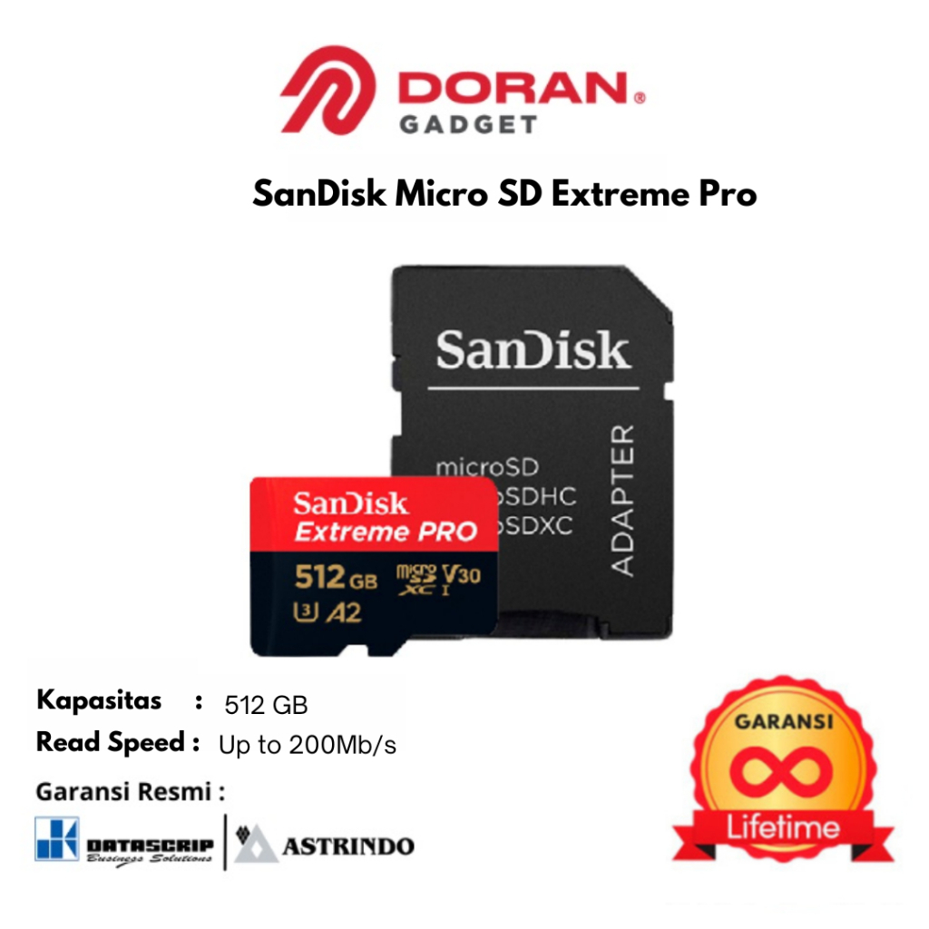 SanDisk Micro SD 512GB 512 GB Extreme Pro UHS-I microSDXC 200Mbps | Memory Card | MicroSD Sandiskn O