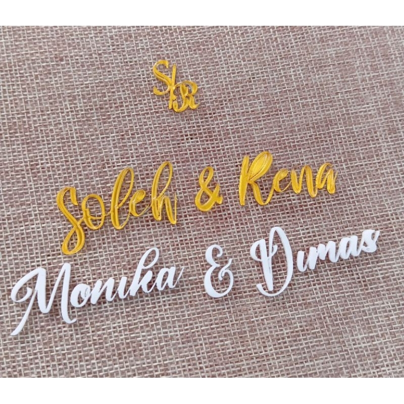 NAMA MAHAR AKRILIK / CUTTING NAMA / NAMA AKRILIK / CUTTING LASER AKRILIK / BISA CUSTOM