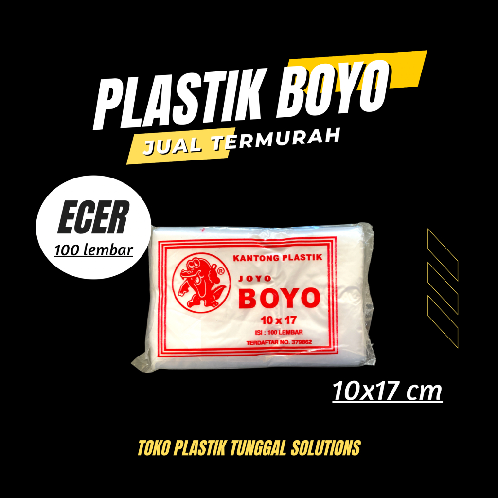 (ECER - 100 Lembar) Kantong Plastik Boyo 10x17 Plastik Joyo Boyo, plastik makanan, plastik jajan, pl