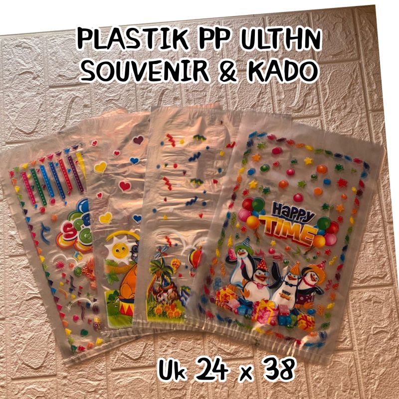 

PLASTIK PP ULANG TAHUN BESAR SOUVENIR, KADO UK. 24X38 (20 PCS)