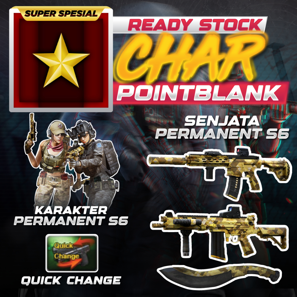 BINTANG 1 SUPER SPESIAL BATTLEPASS S6 KOMPLIT / CHAR POINTBLANK / CHAR PB - MAJOR FULL TITLE - BINTA