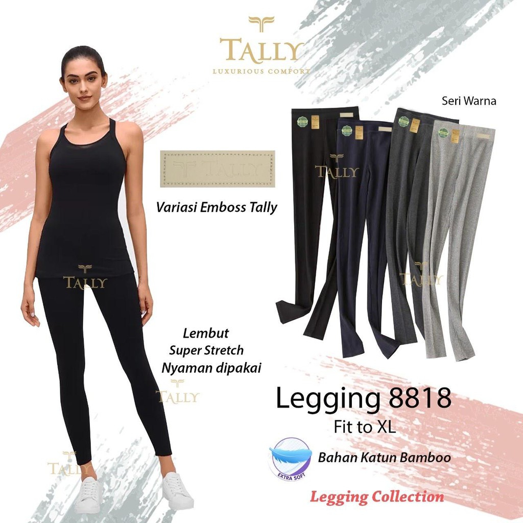 Celana Legging Wanita Tally 8818 Fit XL Katun Spandek Murah - Makassar