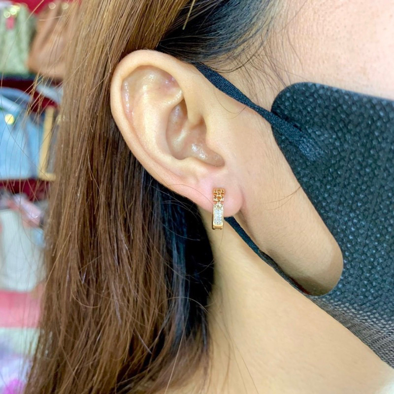 Benika Accesories - Anting Clip Wanita Xuping Jewellry nisa - Korean Style Anti Karat Aesthetic Titanium - Aksesories Fashion Trendi 2023 - Earrings Elegand Cantik Mewah