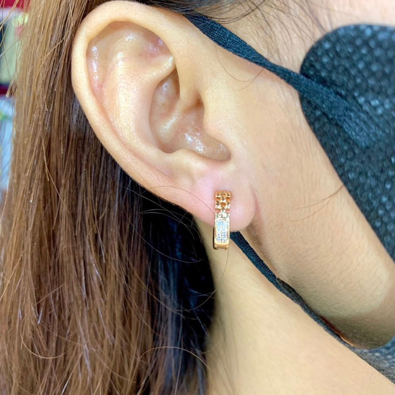 Benika Accesories - Anting Clip Wanita Xuping Jewellry nisa - Korean Style Anti Karat Aesthetic Titanium - Aksesories Fashion Trendi 2023 - Earrings Elegand Cantik Mewah