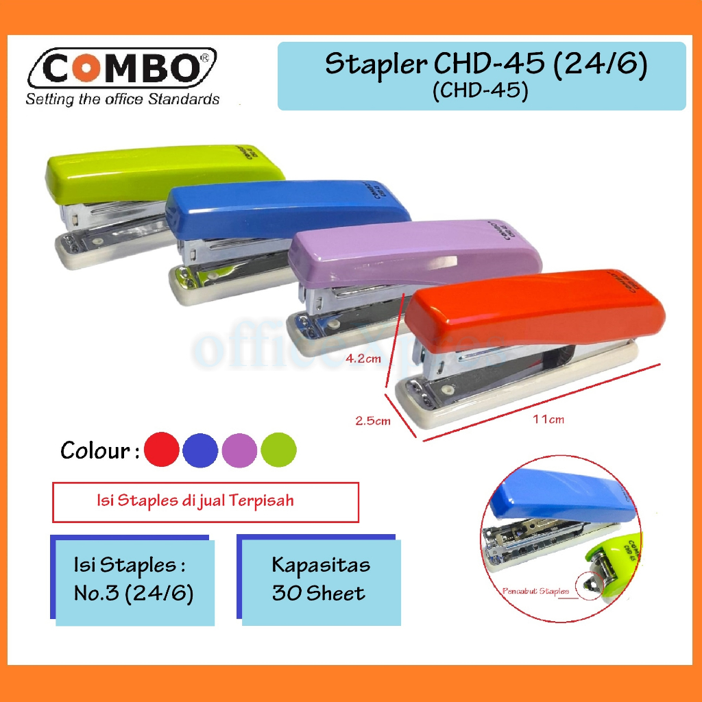 

Stapler HD-45 / Stapler Besar / Alat Staples No.3 / Hekter CHD45 Combo