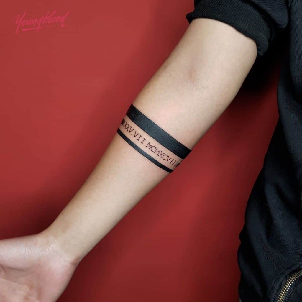 Tatto Semi Permanent Temporary Arm Band Gelang Tangan Lingkaran Lengan Tahan Lama 2 Minggu Waterproo