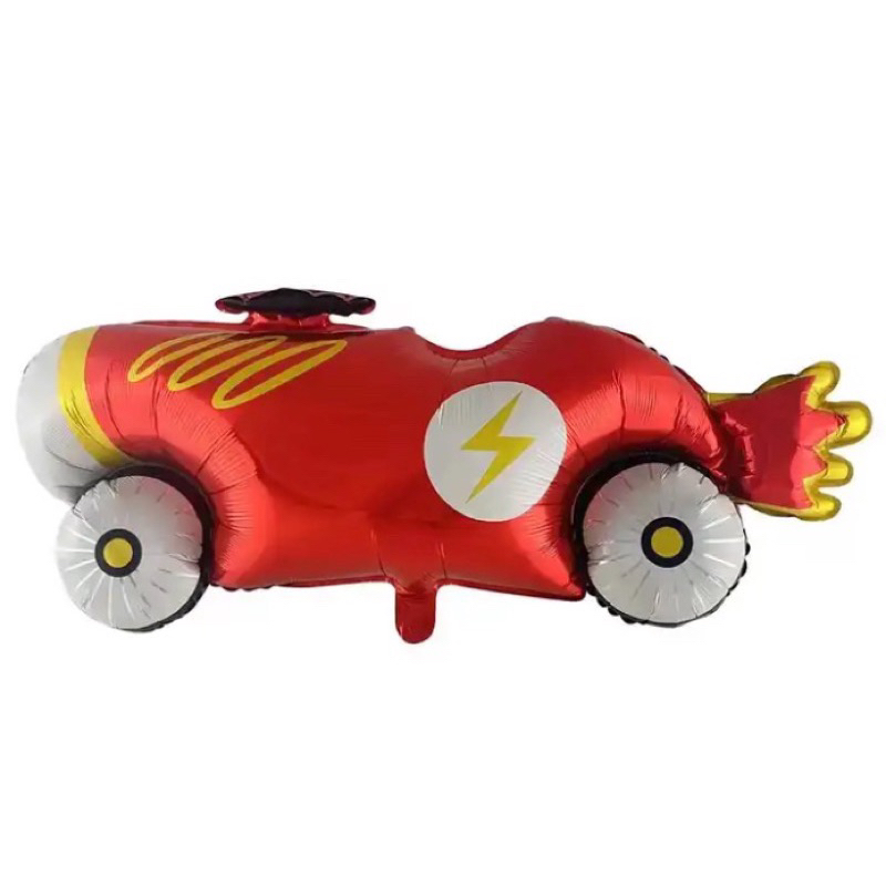 Balon foil happy birthday karakter kendaraan racing ban mobil jumbo / baloon transportasi transporta