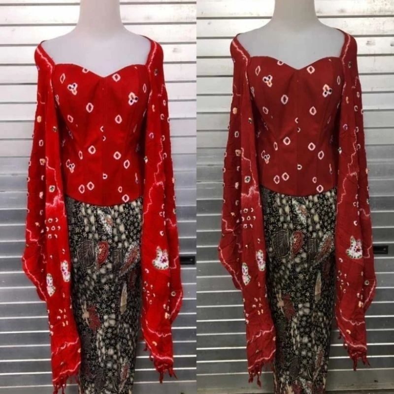 Set Selendang + Kamisol Jumputan