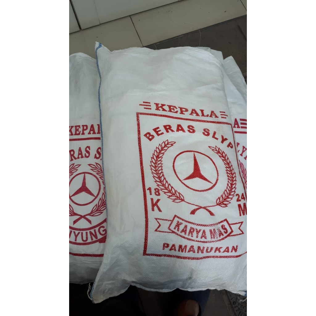 karung plastik putih bekas beras 50kg