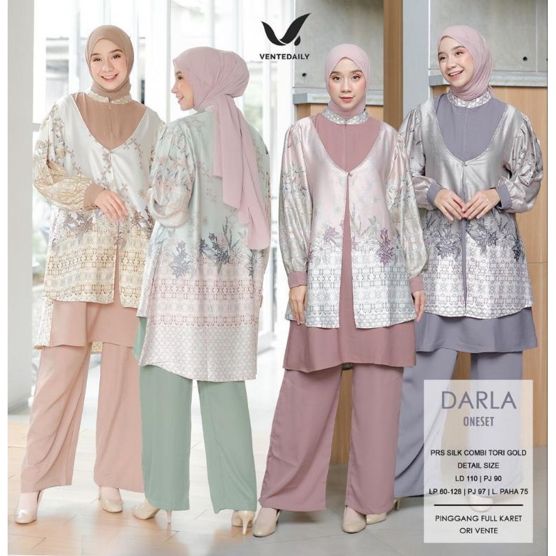 Darla Oneset | Setelan Tunik dan celana kulot | ORI by vente