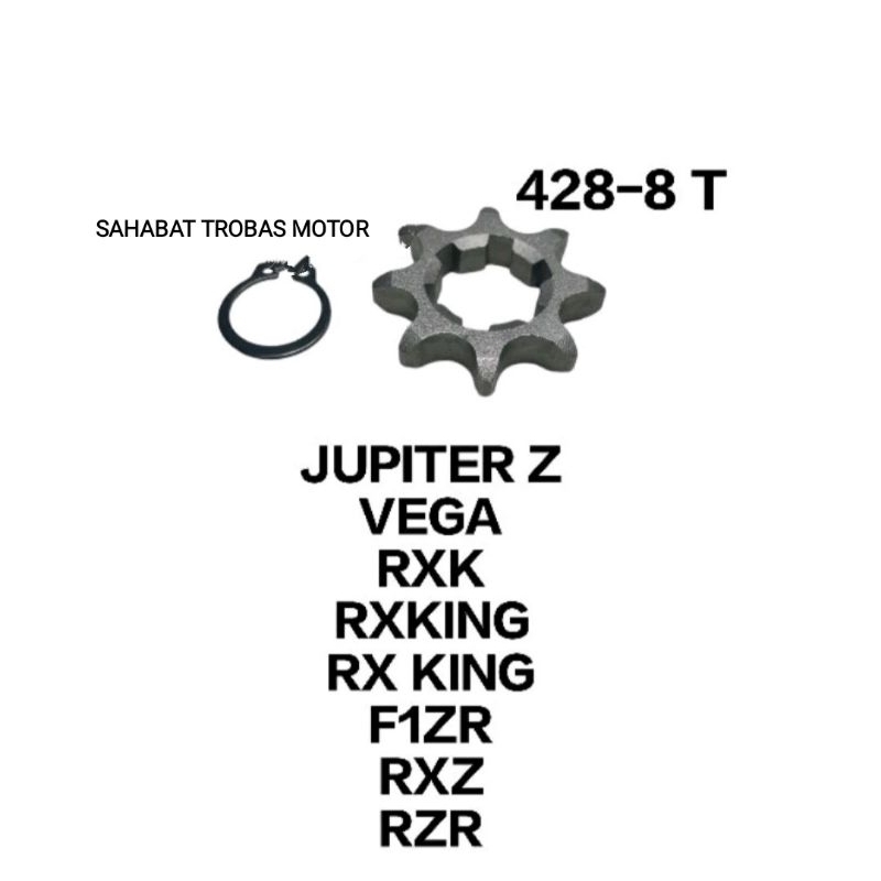 Gir Depan Gear Depan Yamaha Jupiter Vega Rx Fizr 428 8T Ukuran Kecil 8T