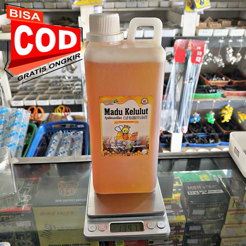 

Madu Kelulut 1000ml Asli Kalimantan Cap Mahkota Ratu