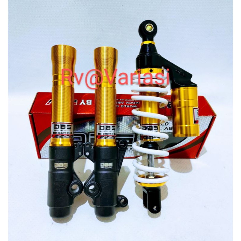 DBS Shock Belakang + Tabung Shock Depan ukuran 310 bisa untuk honda yamaha beat, vario110, vario125,