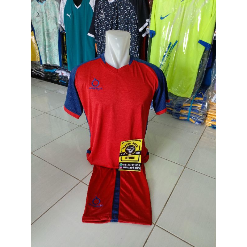 STELAN JERSEY BOLA DAN FUTSAL ORTUSEIGHT MERAH NAVY