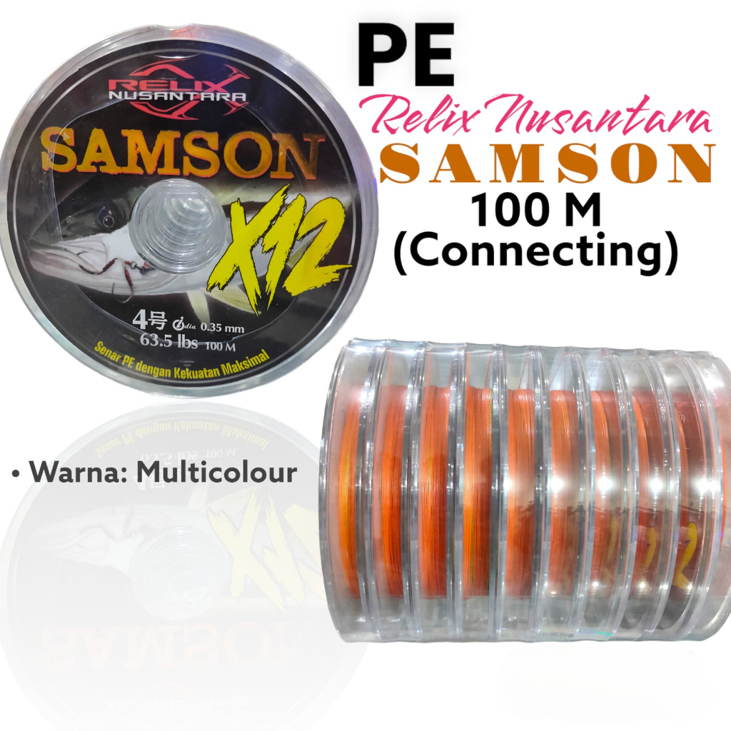 Senar PE Samson Relix Nusantara Multicolour X12 100 m